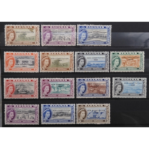 7154 - BAHAMAS a collection on 5 stock book pages including 1d with crown cc watermark perforation 12½ mint... 