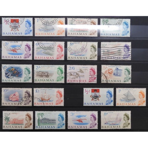 7154 - BAHAMAS a collection on 5 stock book pages including 1d with crown cc watermark perforation 12½ mint... 