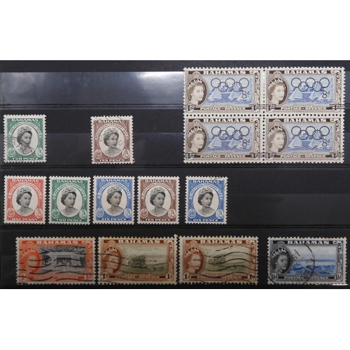 7154 - BAHAMAS a collection on 5 stock book pages including 1d with crown cc watermark perforation 12½ mint... 