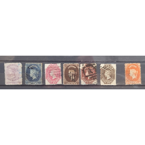 7163 - CEYLON&nbsp; a collection on 4 stock book pages watermark star values to 1/- , various watermarks an... 