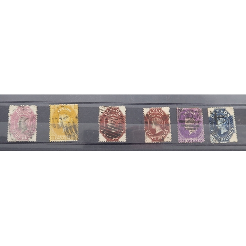 7163 - CEYLON&nbsp; a collection on 4 stock book pages watermark star values to 1/- , various watermarks an... 