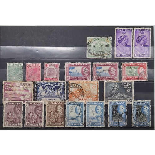 7164 - MALAYSIA&nbsp; and FAR EAST an unorganised collection on 9 stock book pages with STRAITS SETTLEMENTS... 