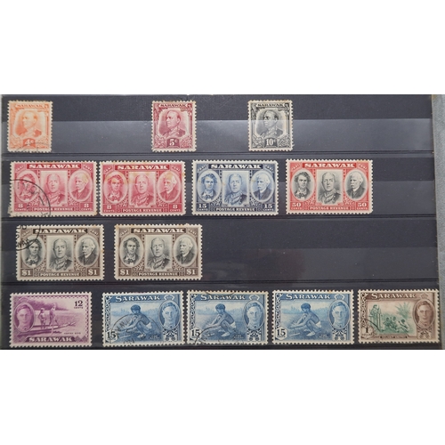 7164 - MALAYSIA&nbsp; and FAR EAST an unorganised collection on 9 stock book pages with STRAITS SETTLEMENTS... 