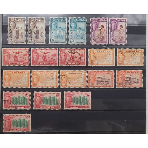 7164 - MALAYSIA&nbsp; and FAR EAST an unorganised collection on 9 stock book pages with STRAITS SETTLEMENTS... 