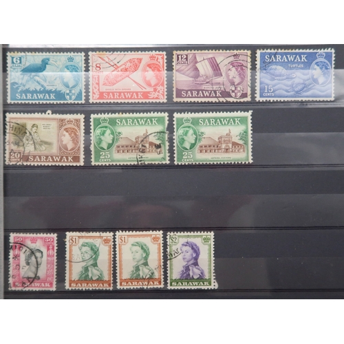 7164 - MALAYSIA&nbsp; and FAR EAST an unorganised collection on 9 stock book pages with STRAITS SETTLEMENTS... 