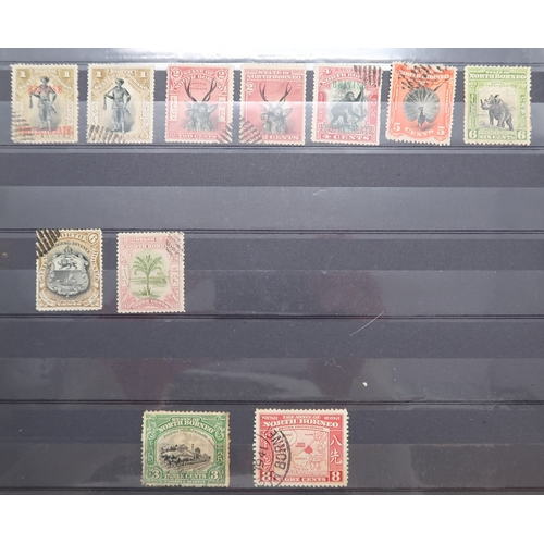 7164 - MALAYSIA&nbsp; and FAR EAST an unorganised collection on 9 stock book pages with STRAITS SETTLEMENTS... 