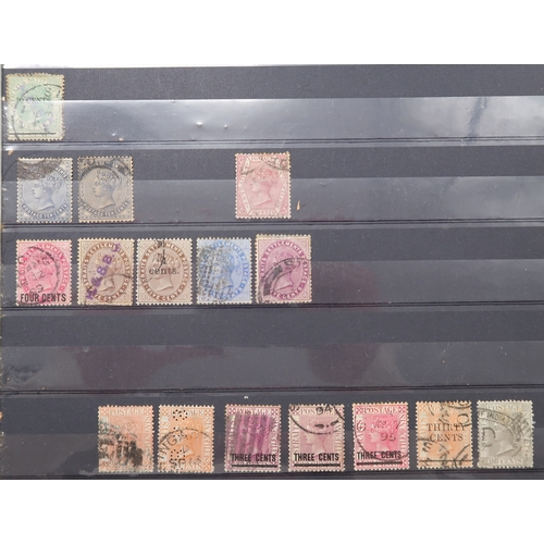 7164 - MALAYSIA&nbsp; and FAR EAST an unorganised collection on 9 stock book pages with STRAITS SETTLEMENTS... 