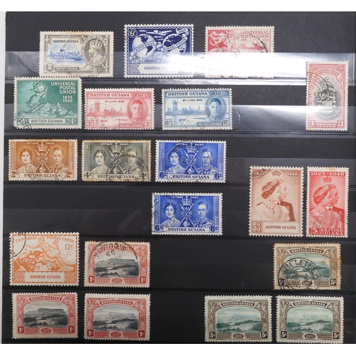 7165 - BRITISH CENTRAL AMERICA a collection stock book sheets BRITISH HONDURAS 1d blue perforate 14 used an... 