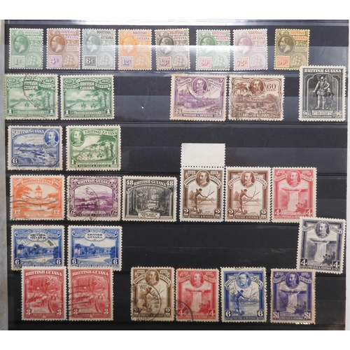7165 - BRITISH CENTRAL AMERICA a collection stock book sheets BRITISH HONDURAS 1d blue perforate 14 used an... 
