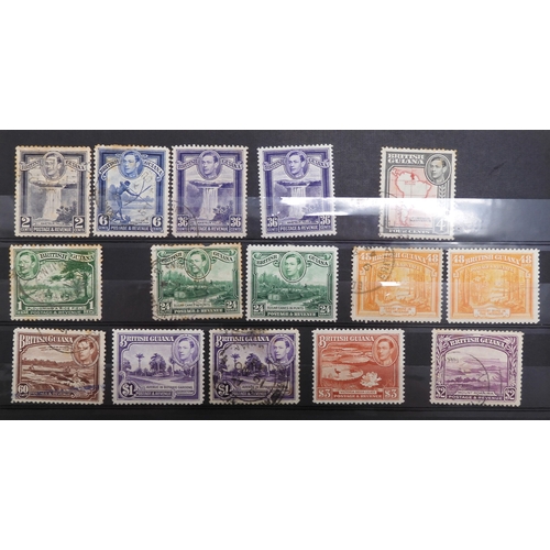 7165 - BRITISH CENTRAL AMERICA a collection stock book sheets BRITISH HONDURAS 1d blue perforate 14 used an... 