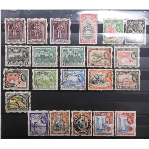 7165 - BRITISH CENTRAL AMERICA a collection stock book sheets BRITISH HONDURAS 1d blue perforate 14 used an... 