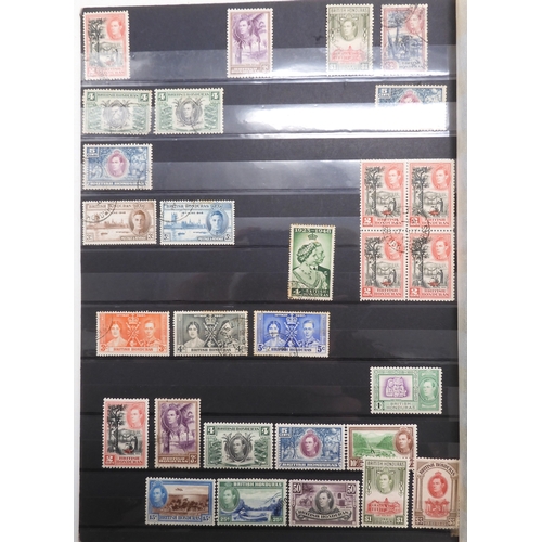 7165 - BRITISH CENTRAL AMERICA a collection stock book sheets BRITISH HONDURAS 1d blue perforate 14 used an... 