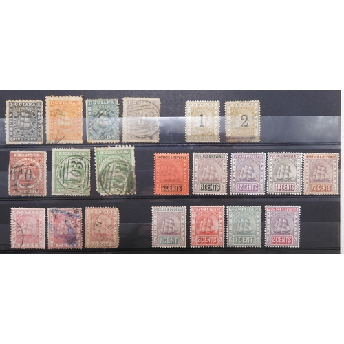 7165 - BRITISH CENTRAL AMERICA a collection stock book sheets BRITISH HONDURAS 1d blue perforate 14 used an... 