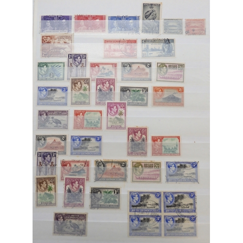 7169 - BRITISH PACIFIC ISLANDS collection 6 stock book pages SOLOMON ISLANDS 1939 set sg60-sg72 mint x 2 an... 