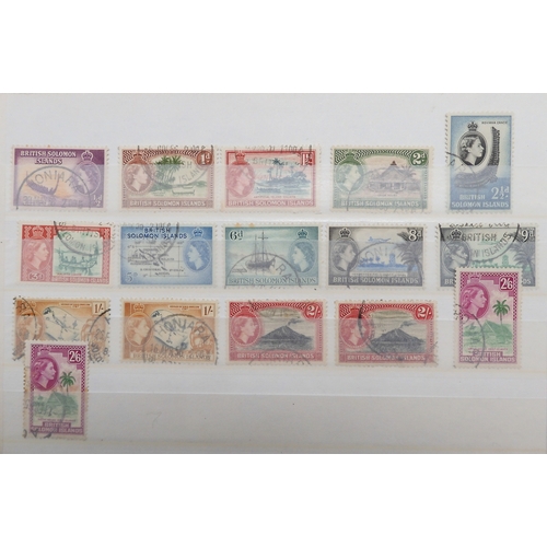 7169 - BRITISH PACIFIC ISLANDS collection 6 stock book pages SOLOMON ISLANDS 1939 set sg60-sg72 mint x 2 an... 