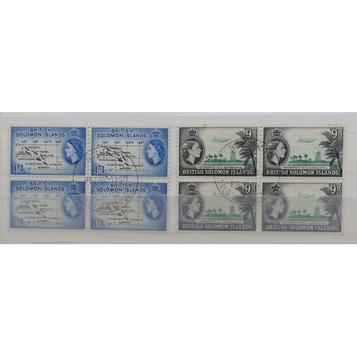 7169 - BRITISH PACIFIC ISLANDS collection 6 stock book pages SOLOMON ISLANDS 1939 set sg60-sg72 mint x 2 an... 