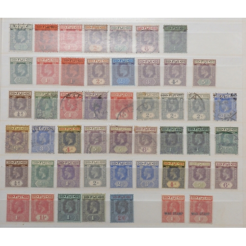 7169 - BRITISH PACIFIC ISLANDS collection 6 stock book pages SOLOMON ISLANDS 1939 set sg60-sg72 mint x 2 an... 