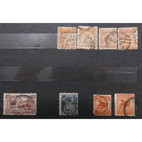 7170 - NEW ZEALAND an unorganised collection i a blue stock book, well worth looking through, to include Ch... 