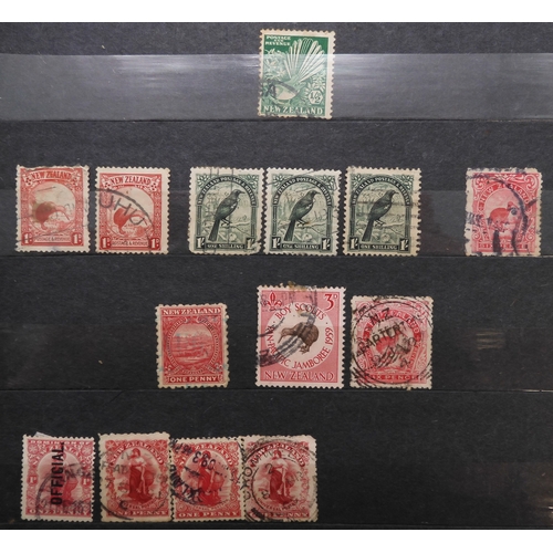 7170 - NEW ZEALAND an unorganised collection i a blue stock book, well worth looking through, to include Ch... 