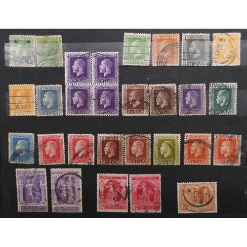 7170 - NEW ZEALAND an unorganised collection i a blue stock book, well worth looking through, to include Ch... 