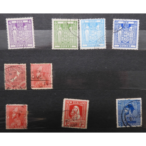 7170 - NEW ZEALAND an unorganised collection i a blue stock book, well worth looking through, to include Ch... 