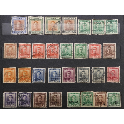 7170 - NEW ZEALAND an unorganised collection i a blue stock book, well worth looking through, to include Ch... 