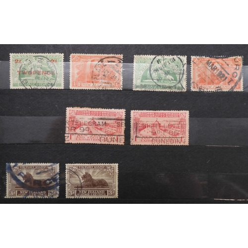 7170 - NEW ZEALAND an unorganised collection i a blue stock book, well worth looking through, to include Ch... 