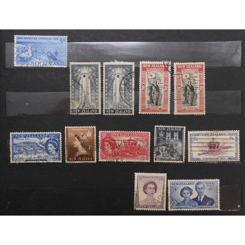 7170 - NEW ZEALAND an unorganised collection i a blue stock book, well worth looking through, to include Ch... 