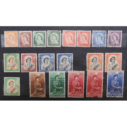 7170 - NEW ZEALAND an unorganised collection i a blue stock book, well worth looking through, to include Ch... 