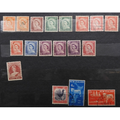7170 - NEW ZEALAND an unorganised collection i a blue stock book, well worth looking through, to include Ch... 