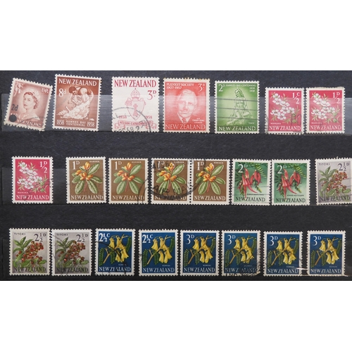 7170 - NEW ZEALAND an unorganised collection i a blue stock book, well worth looking through, to include Ch... 