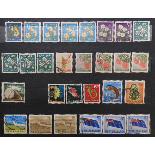 7170 - NEW ZEALAND an unorganised collection i a blue stock book, well worth looking through, to include Ch... 