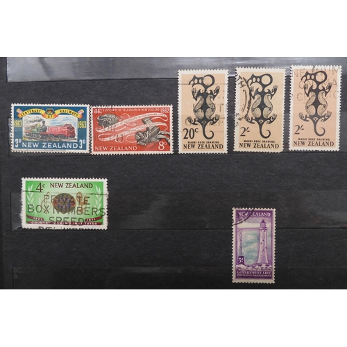 7170 - NEW ZEALAND an unorganised collection i a blue stock book, well worth looking through, to include Ch... 