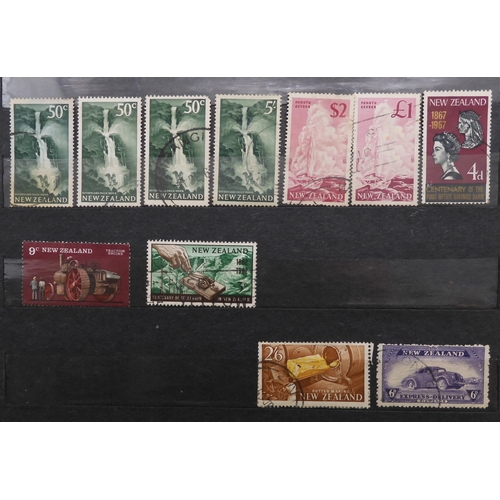 7170 - NEW ZEALAND an unorganised collection i a blue stock book, well worth looking through, to include Ch... 