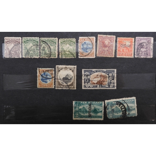 7170 - NEW ZEALAND an unorganised collection i a blue stock book, well worth looking through, to include Ch... 
