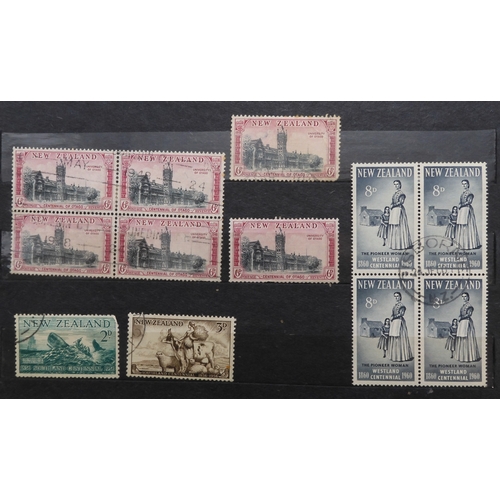 7170 - NEW ZEALAND an unorganised collection i a blue stock book, well worth looking through, to include Ch... 