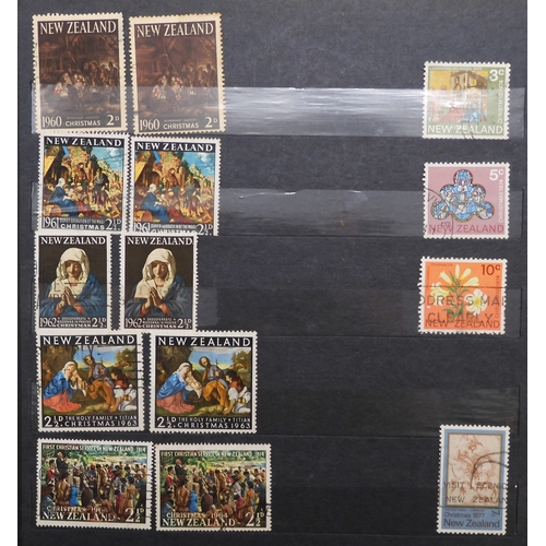 7170 - NEW ZEALAND an unorganised collection i a blue stock book, well worth looking through, to include Ch... 