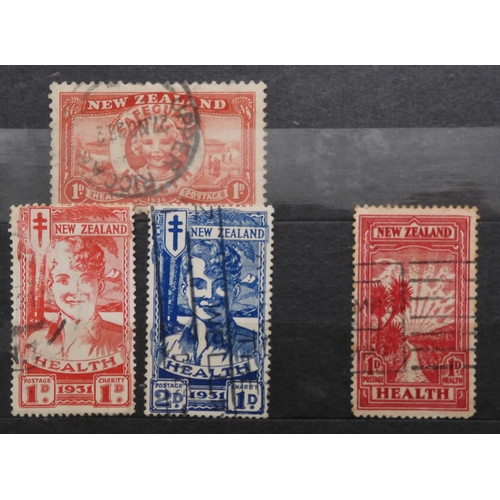 7170 - NEW ZEALAND an unorganised collection i a blue stock book, well worth looking through, to include Ch... 