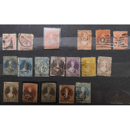 7170 - NEW ZEALAND an unorganised collection i a blue stock book, well worth looking through, to include Ch... 