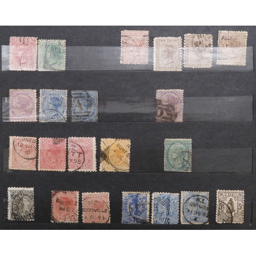 7170 - NEW ZEALAND an unorganised collection i a blue stock book, well worth looking through, to include Ch... 