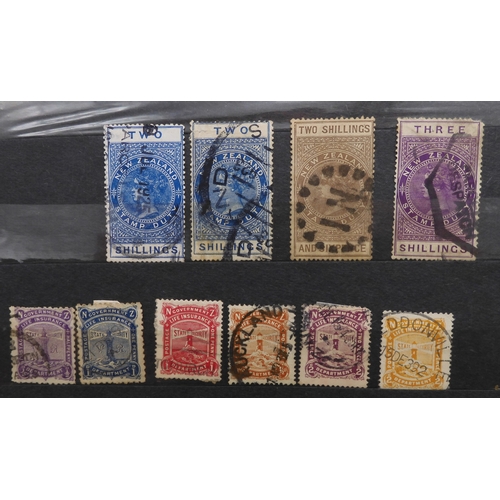 7170 - NEW ZEALAND an unorganised collection i a blue stock book, well worth looking through, to include Ch... 