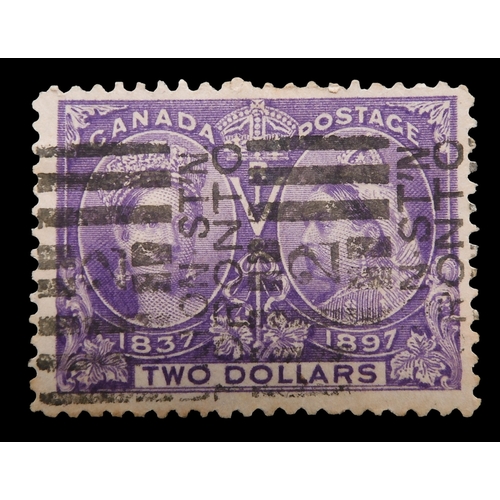7172 - CANADA 1897 sg 137 $2 Jubilee issue fine used with TORONTO roller cancel