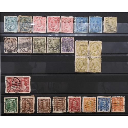 7175 - CANADA a collection in a green stock book&nbsp; from 1838 including large heads to 15c with shades, ... 