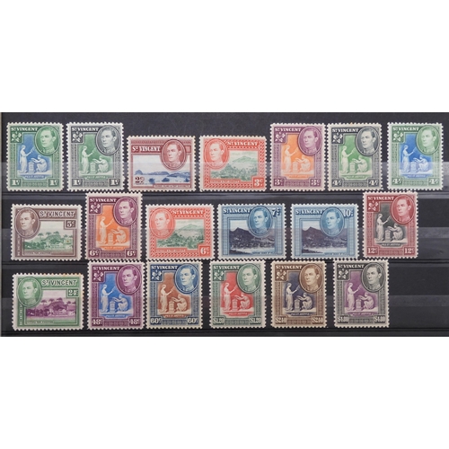7176 - ST VINCENT a collection on 2 stock book pages to include what appears to be sg11 1/- slate grey used... 