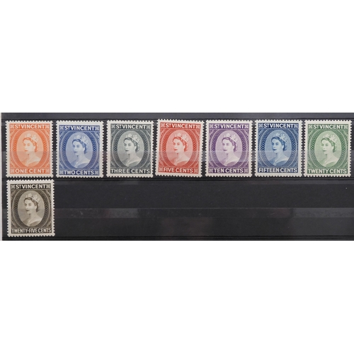 7176 - ST VINCENT a collection on 2 stock book pages to include what appears to be sg11 1/- slate grey used... 