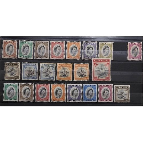 7178 - GRENADA various&nbsp;Victorian mint and used to include tet-beche 1d double pair and tete-beche 6d, ... 