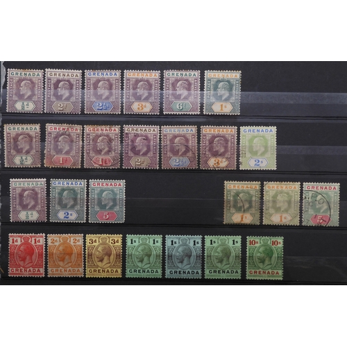 7178 - GRENADA various&nbsp;Victorian mint and used to include tet-beche 1d double pair and tete-beche 6d, ... 