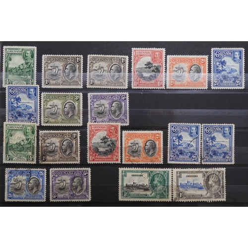 7178 - GRENADA various&nbsp;Victorian mint and used to include tet-beche 1d double pair and tete-beche 6d, ... 