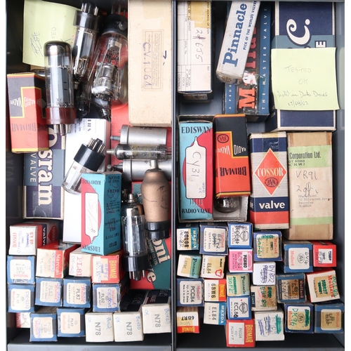 8060 - A Large quantity of Valves organised in a large metal cabinetPlease note: This lot is sold as seen. ... 