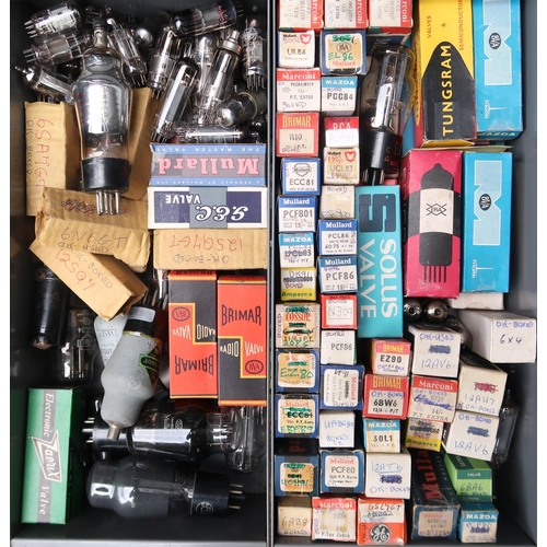 8060 - A Large quantity of Valves organised in a large metal cabinetPlease note: This lot is sold as seen. ... 